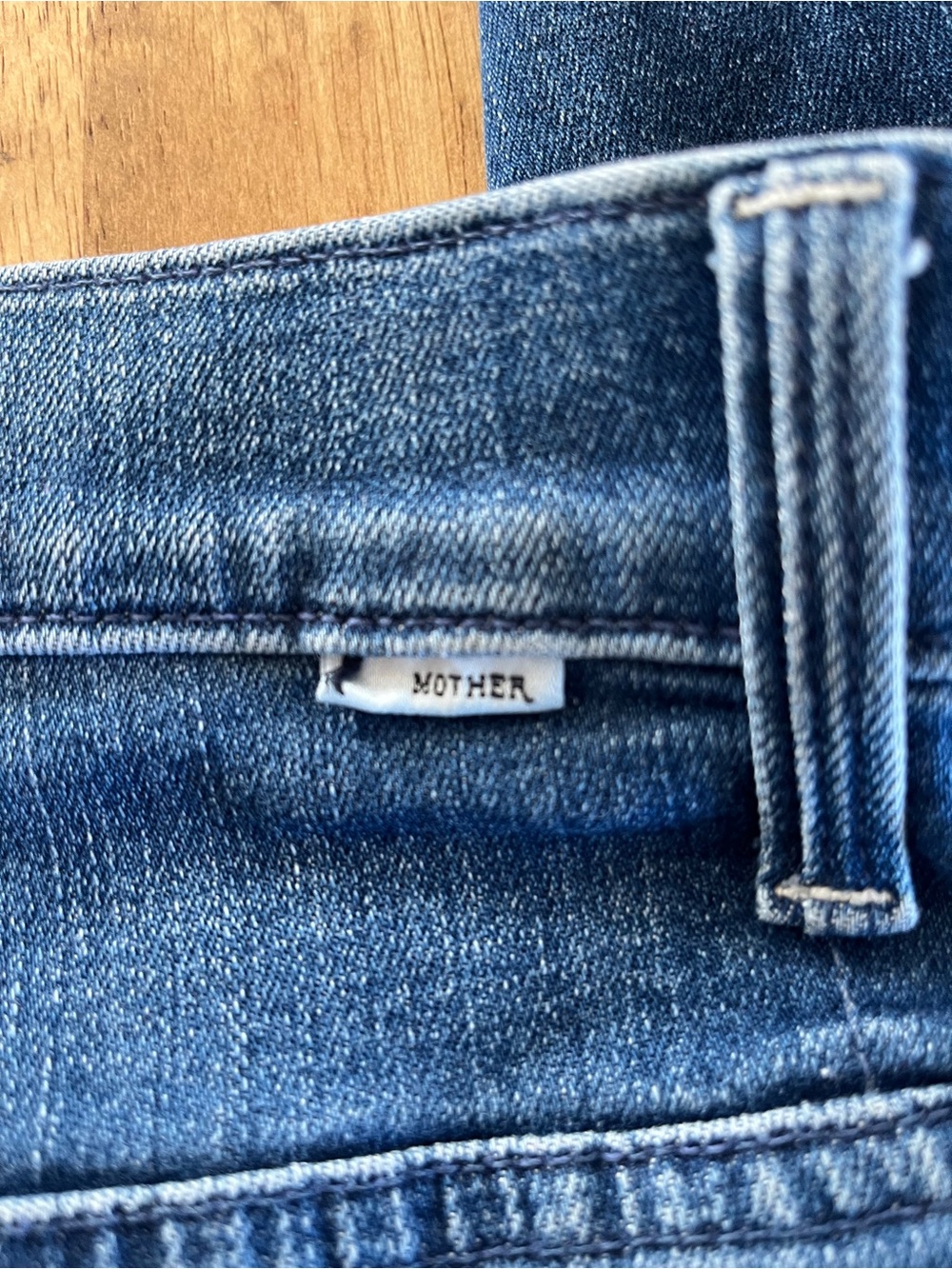MOTHER Blue Denim High-Rise Jeans - Picture 3 of 6